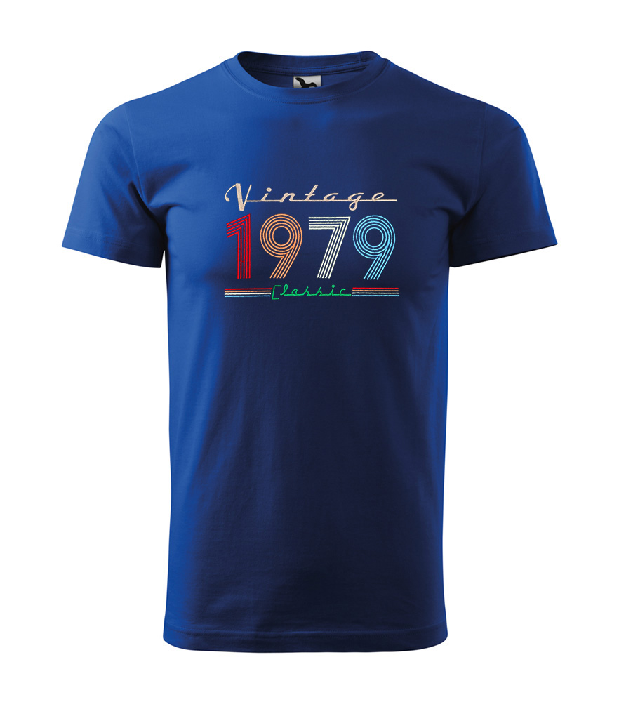 Vyšívané pánske tričko, vyšívaný motív VINTAGE